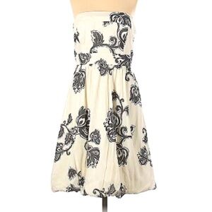 White House Black Market Cream and Black Mini Dress